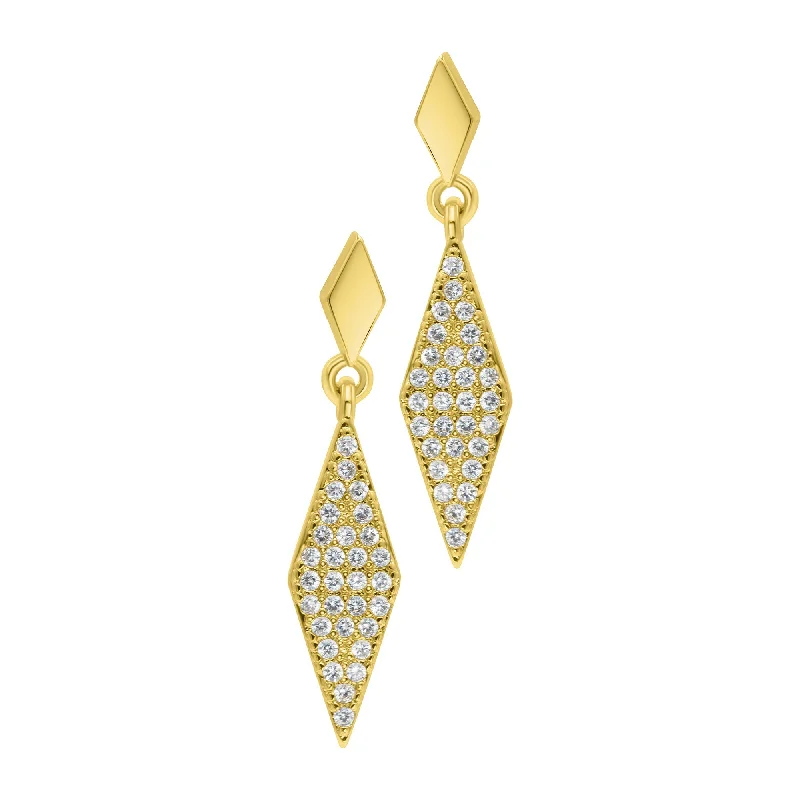 Affordable Luxury Jewelry For Every Occasion 14k Gold Plated Diamond Drop Earrings