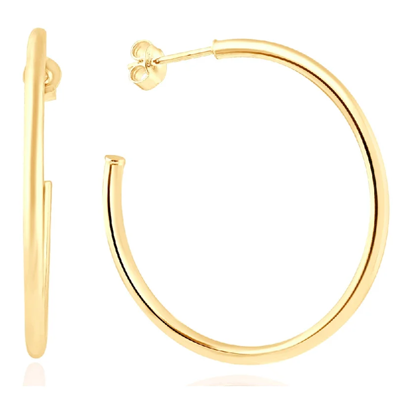 Timeless Elegance Now At Special Discounts 14k Yellow Gold 2mm Designer Hoops Women's Earrings 1 3/4" Tall 1.60grams Timeless Elegance Now At Special Discounts 14k Yellow Gold 2mm Designer Hoops Women's Earrings 1 3/4" Tall 1.60grams