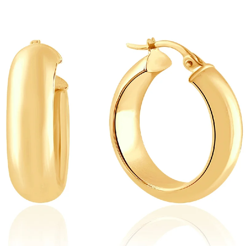 Timeless Jewelry Styles At Wallet-Friendly Prices 14k Yellow Gold 5.5mm Small Designer Hoops Women's Earrings 3/4" Tall 2.30grams Timeless Jewelry Styles At Wallet-Friendly Prices 14k Yellow Gold 5.5mm Small Designer Hoops Women's Earrings 3/4" Tall 2.30grams