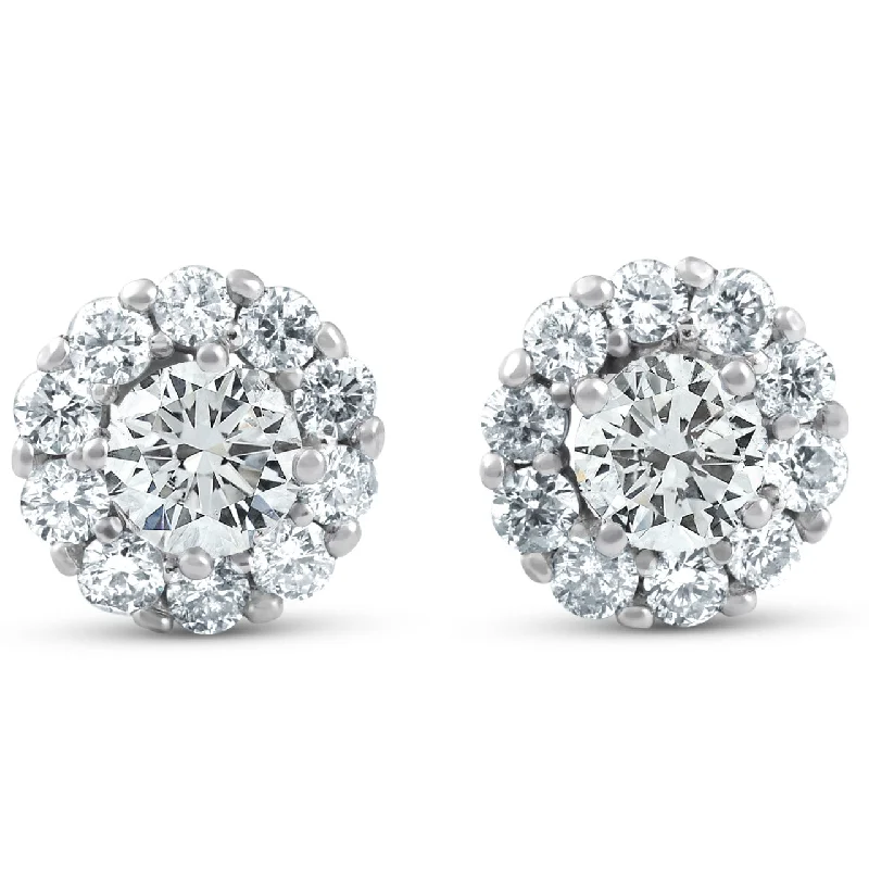 Bestselling Jewelry Now On Sale – Elevate Your Look 1ct Halo Round Diamond Studs 14k White Gold Bestselling Jewelry Now On Sale – Elevate Your Look 1ct Halo Round Diamond Studs 14k White Gold