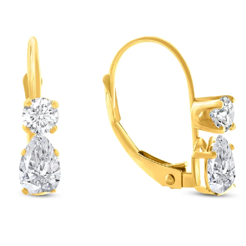Elegant Necklaces And Bracelets At Limited-Time Offers 1Ct TW Pear Shape Diamond Leverback Hoops Women's Earrings 14k Gold 1/2" Tall Elegant Necklaces And Bracelets At Limited-Time Offers 1Ct TW Pear Shape Diamond Leverback Hoops Women's Earrings 14k Gold 1/2" Tall