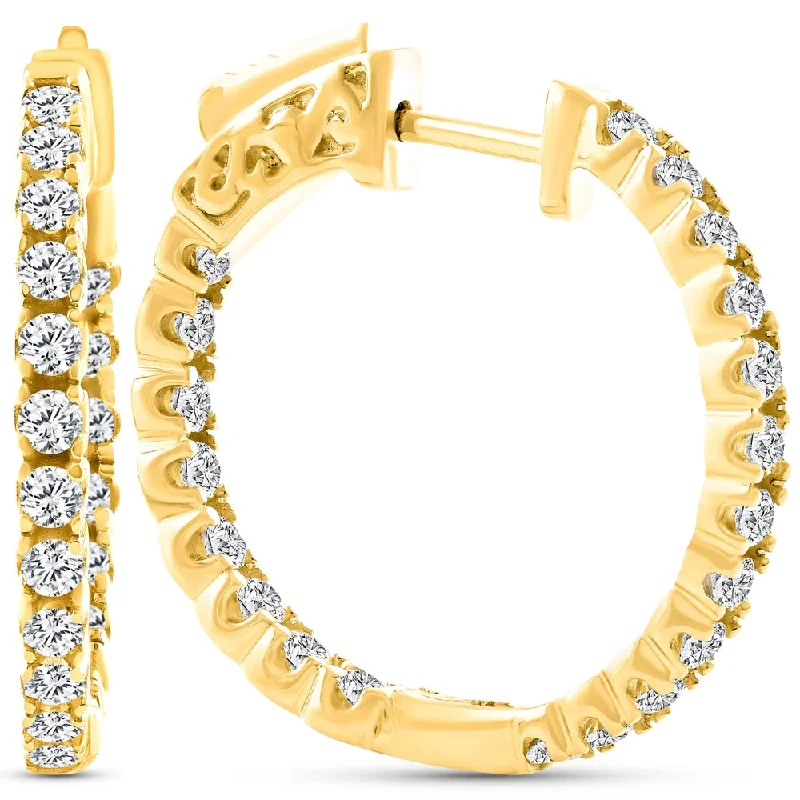 Once-A-Year Jewelry Sale – Grab Your Favorites Now 2Ct Diamond Inside Outside 14K Yellow Gold Hoops 10 Grams Lock 1" Tall Once-A-Year Jewelry Sale – Grab Your Favorites Now 2Ct Diamond Inside Outside 14K Yellow Gold Hoops 10 Grams Lock 1" Tall