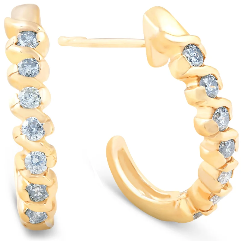 Bestselling Jewelry At Special Promotional Rates 3/8ct Diamond Hoop Earrings 14K Yellow Gold Bestselling Jewelry At Special Promotional Rates 3/8ct Diamond Hoop Earrings 14K Yellow Gold