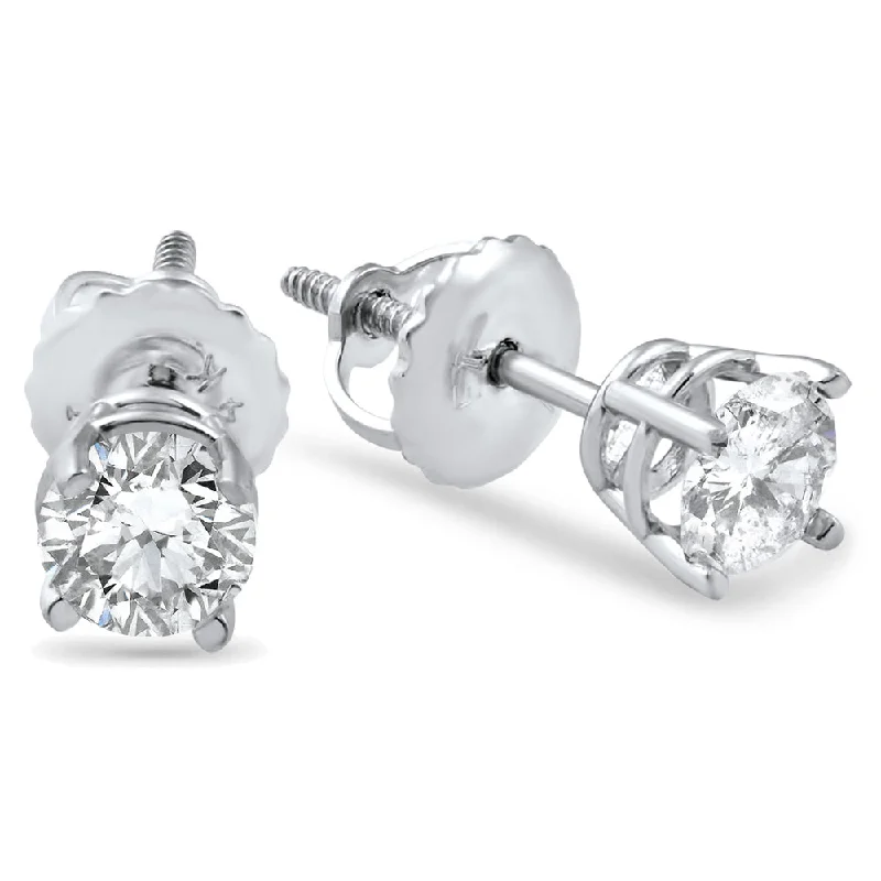 Get The Best Deals On Timeless Jewelry Pieces 3/8ct Diamond Screw Back Studs 14K White Gold Get The Best Deals On Timeless Jewelry Pieces 3/8ct Diamond Screw Back Studs 14K White Gold