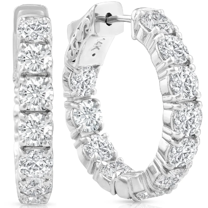 Unmissable Discounts On Timeless Jewelry Pieces 4 1/2 Ct Diamond Inside Outside Hoops W/ Vault Lock 14k White Gold Lab Grown Unmissable Discounts On Timeless Jewelry Pieces 4 1/2 Ct Diamond Inside Outside Hoops W/ Vault Lock 14k White Gold Lab Grown