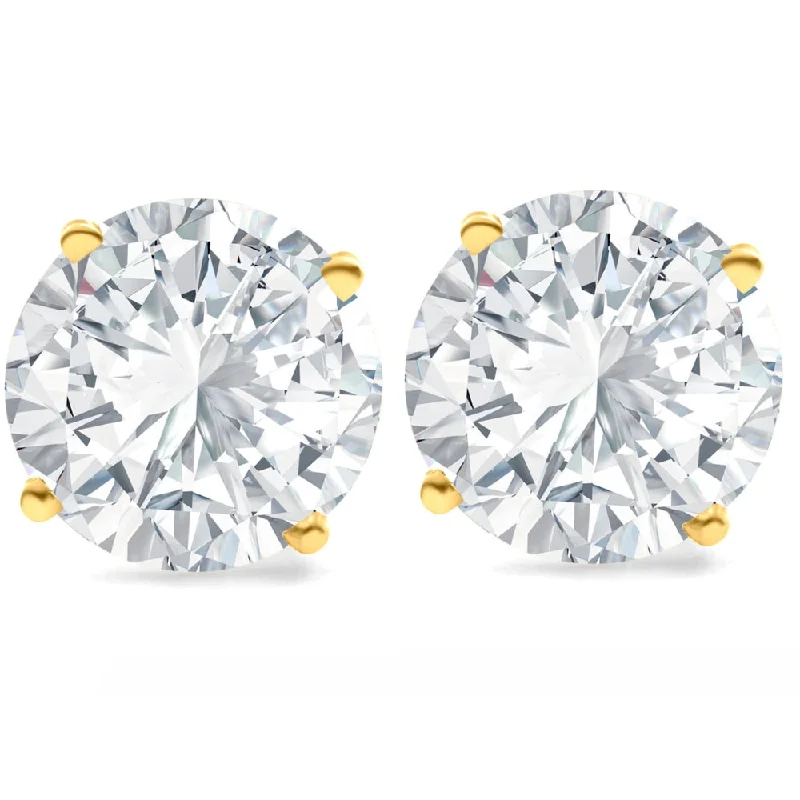 Elevate Your Outfit With Discounted Statement Jewelry 6.85CT Round Diamond Studs 14k Yellow Gold Lab Grown Screw Back Earrings Elevate Your Outfit With Discounted Statement Jewelry 6.85CT Round Diamond Studs 14k Yellow Gold Lab Grown Screw Back Earrings