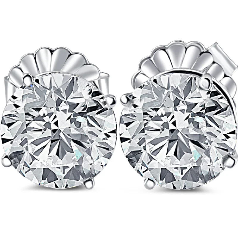 Accessorize For Less – Luxury Jewelry At Affordable Prices 8 Carat (ctw) Certified Lab Grown Diamond Studs in 14k White Gold Accessorize For Less – Luxury Jewelry At Affordable Prices 8 Carat (ctw) Certified Lab Grown Diamond Studs in 14k White Gold