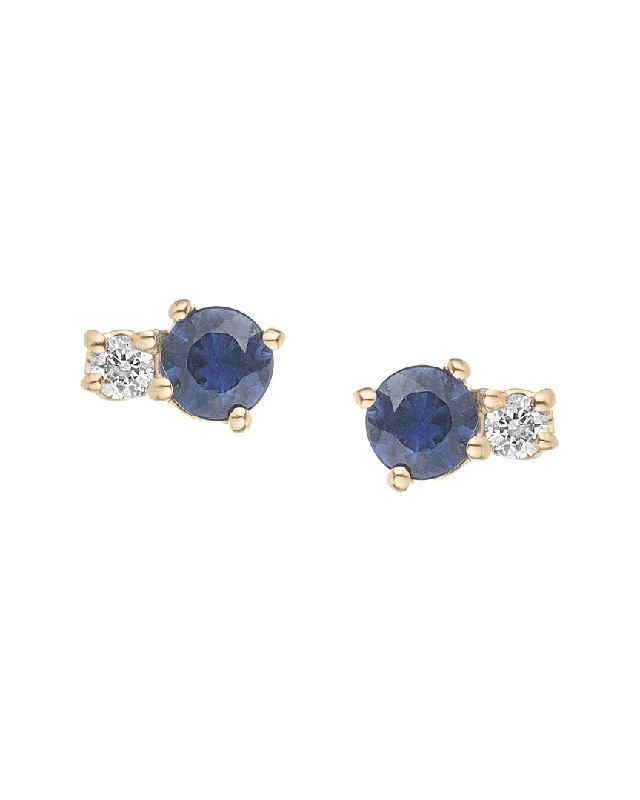Elegant Jewelry Styles At Budget-Friendly Prices Adina Reyter 14K 0.33 ct. tw. Diamond & Blue Sapphire Diana Earrings
