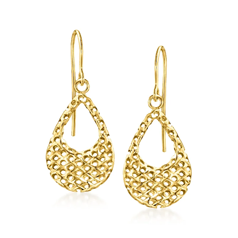Fashion-Forward Jewelry At Incredible Prices Canaria 10kt Yellow Gold Openwork Teardrop Earrings Fashion-Forward Jewelry At Incredible Prices Canaria 10kt Yellow Gold Openwork Teardrop Earrings
