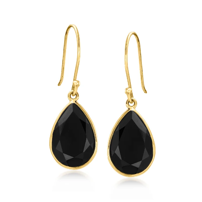 Stunning Jewelry At Even More Stunning Prices Canaria Onyx Drop Earrings in 10kt Yellow Gold Stunning Jewelry At Even More Stunning Prices Canaria Onyx Drop Earrings in 10kt Yellow Gold