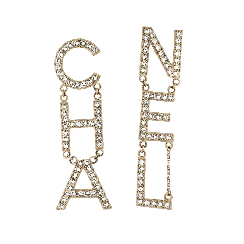 Huge Markdowns On Premium Jewelry Styles CHA-NEL Drop Earrings Metal with Crystals