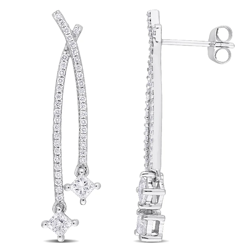 Unmissable Discounts On Timeless Jewelry Pieces Created Forever 1ct TW Princess and Round-Cut Lab-Grown Diamond Double Strand Earrings in 14k White Gold Unmissable Discounts On Timeless Jewelry Pieces Created Forever 1ct TW Princess and Round-Cut Lab-Grown Diamond Double Strand Earrings in 14k White Gold