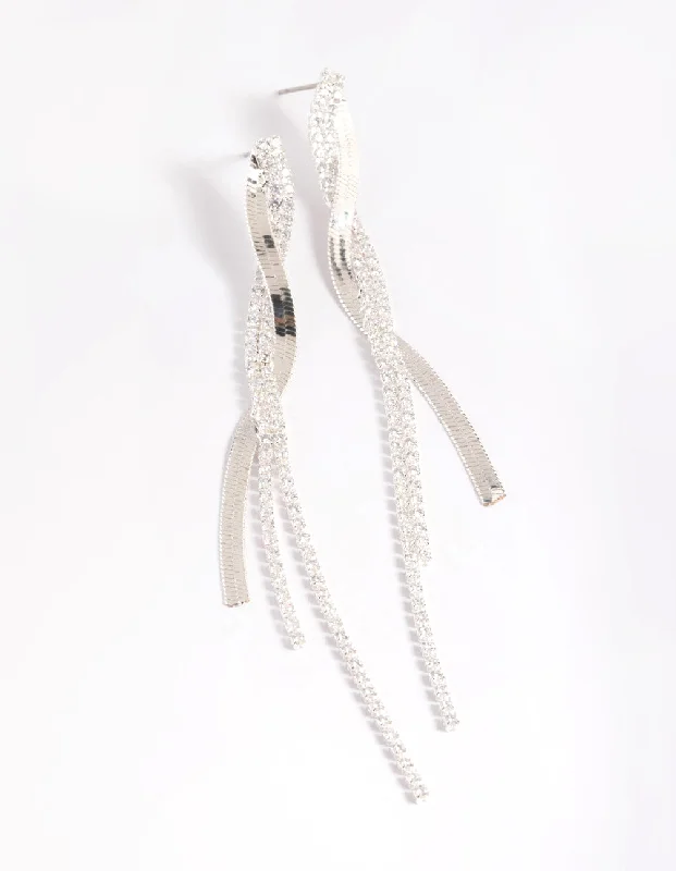 The Biggest Jewelry Sale Of The Year Is Here Cubic Zirconia Snake Cupchain Drop Earrings