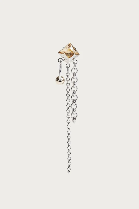 Delicate Crystal Jewelry For Sophisticated Charm Dean Earring In Silver