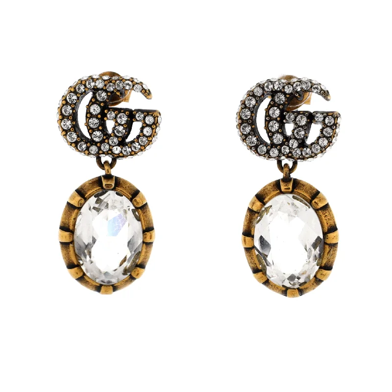 Exclusive Jewelry Sale Event – Shop Now Double G Round Drop Earrings Metal with Crystals Exclusive Jewelry Sale Event – Shop Now Double G Round Drop Earrings Metal with Crystals