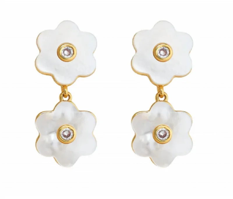Big Discounts On Elegant Jewelry Collections Garden Drop Earrings In Mother Of Pearl