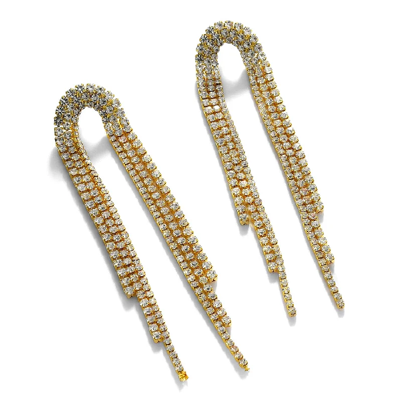 Flash Sale On Exquisite Jewelry – Don't Miss Out Gold Plated Stone Drop Earring