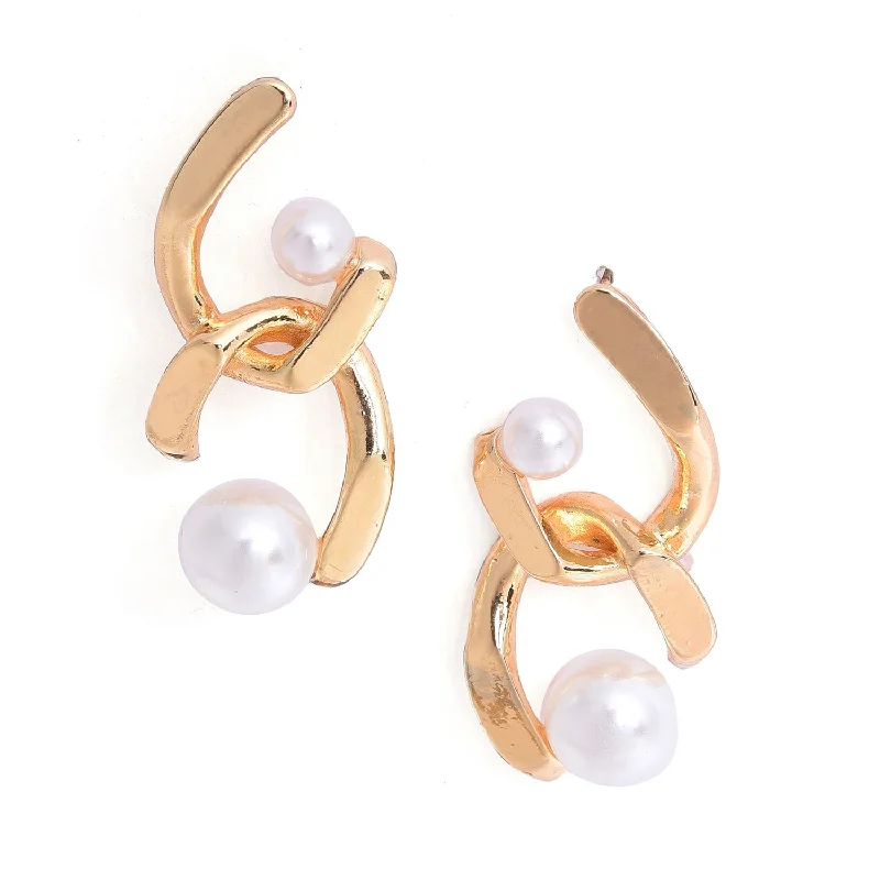 Limited-Time Jewelry Sale – Elegant Styles At Less Gold-toned White Contemporary Drop Earrings Limited-Time Jewelry Sale – Elegant Styles At Less Gold-toned White Contemporary Drop Earrings