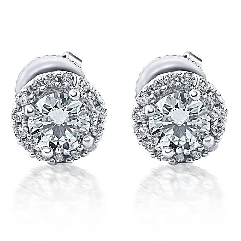 Holiday Jewelry Sale – Perfect Gifts At Great Prices Halo Diamond Studs 1/2 Carat 10K White Gold 6mm Holiday Jewelry Sale – Perfect Gifts At Great Prices Halo Diamond Studs 1/2 Carat 10K White Gold 6mm