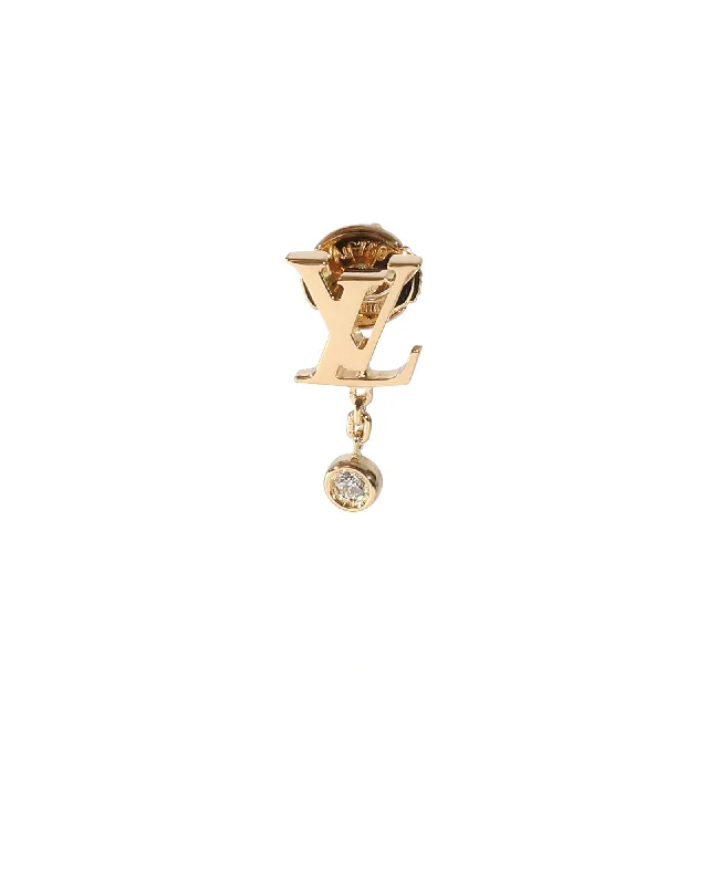 Affordable Gold-Plated Jewelry For Modern Fashion Louis Vuitton Idylle Blossom Single Diamond Earring in 18K Yellow Gold 03 CTW