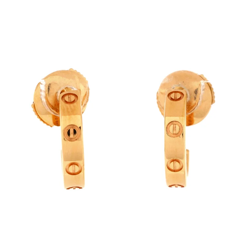 Make Every Moment Shine – Jewelry Discounts Available Love Hoop Earrings 18K Rose Gold Small Make Every Moment Shine – Jewelry Discounts Available Love Hoop Earrings 18K Rose Gold Small