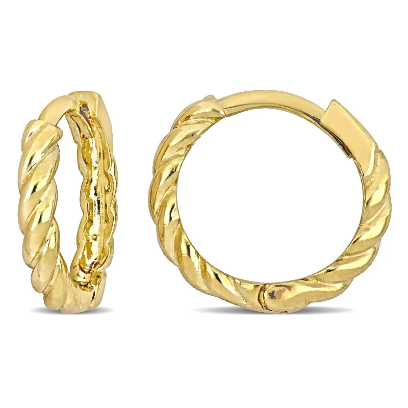 Chic And Stylish Jewelry At Exclusive Prices Mimi & Max 13mm Twist Mini Hoop Earrings in 14k Yellow Gold Chic And Stylish Jewelry At Exclusive Prices Mimi & Max 13mm Twist Mini Hoop Earrings in 14k Yellow Gold