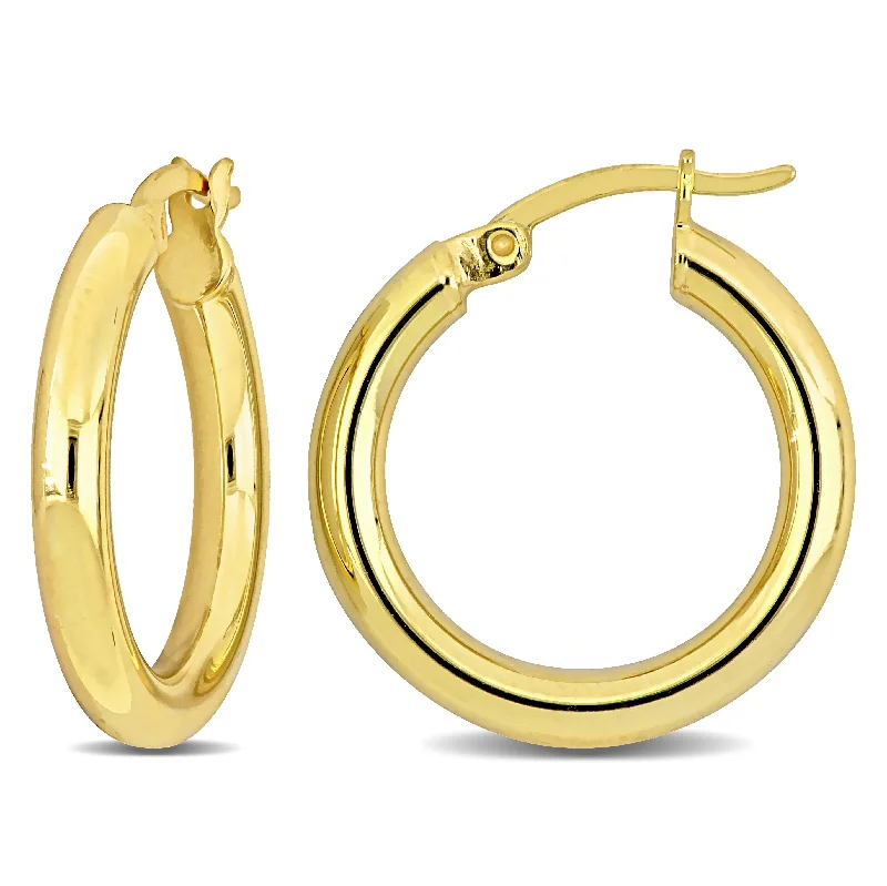 High-End Jewelry, Now More Affordable Than Ever Mimi & Max 20x3mm Round Hoop Earrings in Yellow Plated Silver High-End Jewelry, Now More Affordable Than Ever Mimi & Max 20x3mm Round Hoop Earrings in Yellow Plated Silver