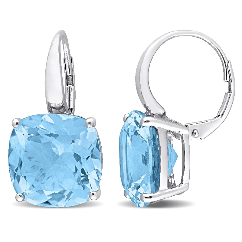 Breathtaking Jewelry At Limited-Time Savings Mimi & Max 23 1/3ct TGW Sky Blue Topaz Leverback Earrings in 14k White Gold
