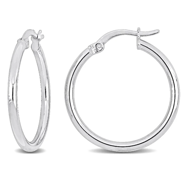 Glamorous Jewelry, Glamorous Deals – Shop Now Mimi & Max 23x2mm Round Hoop Earrings in Sterling Silver