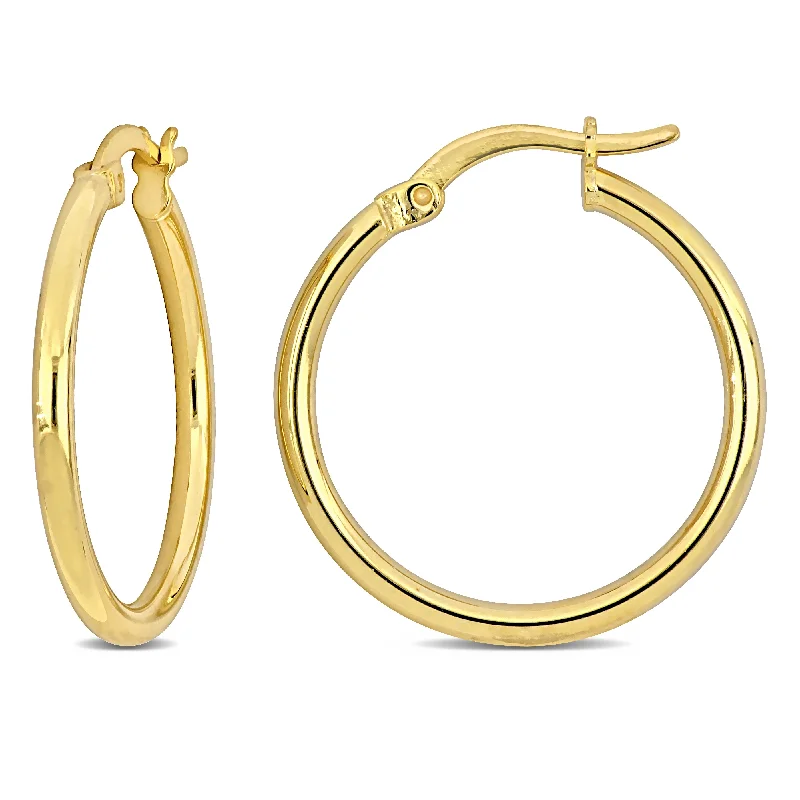 The Perfect Jewelry Piece At The Perfect Price Mimi & Max 23x2mm Round Hoop Earrings in Yellow Plated Silver The Perfect Jewelry Piece At The Perfect Price Mimi & Max 23x2mm Round Hoop Earrings in Yellow Plated Silver