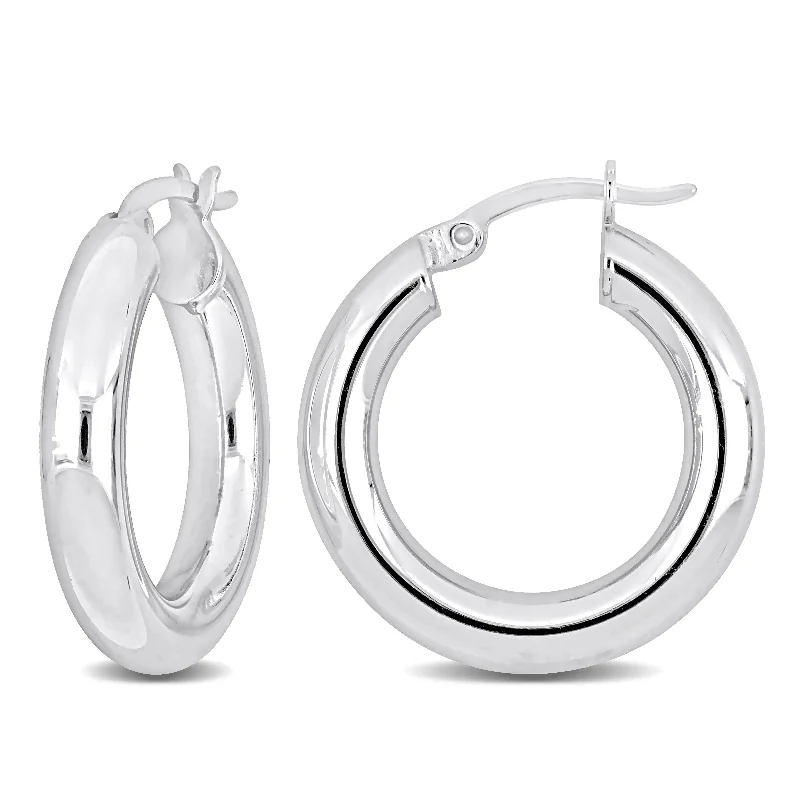 Bestselling Jewelry At Special Promotional Rates Mimi & Max 23x4mm Round Hoop Earrings in Sterling Silver Bestselling Jewelry At Special Promotional Rates Mimi & Max 23x4mm Round Hoop Earrings in Sterling Silver