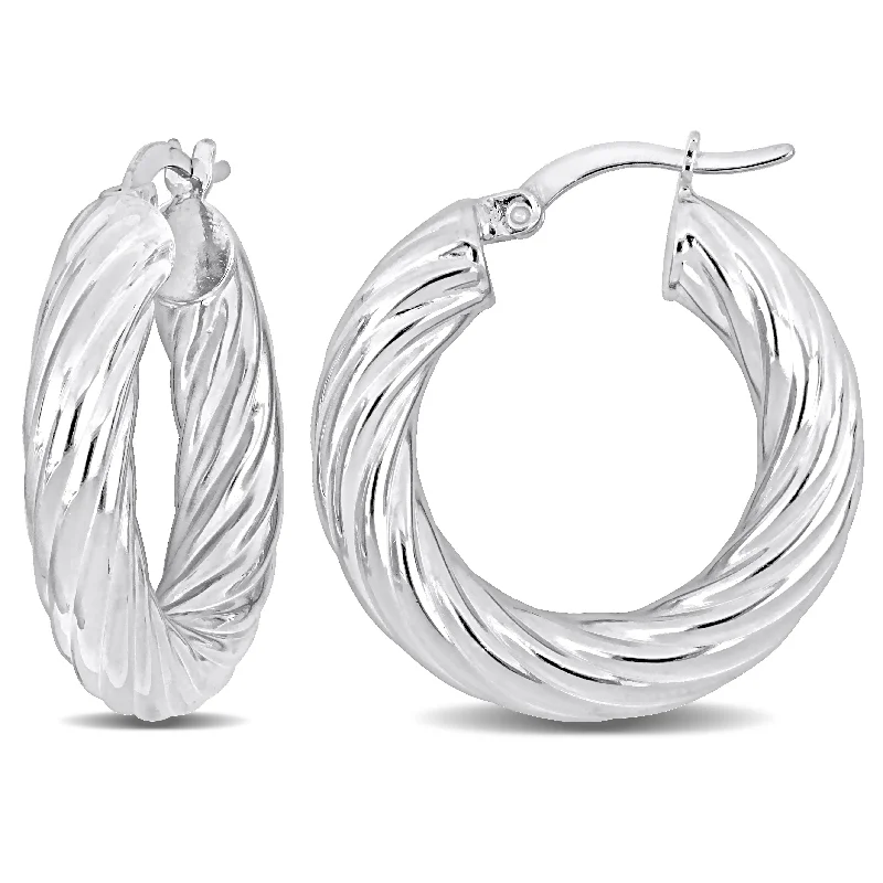 Elegant Designs, Unbeatable Discounts – Shop Jewelry Now Mimi & Max 25x5mm Round Twist Hoop Earrings in Sterling Silver Elegant Designs, Unbeatable Discounts – Shop Jewelry Now Mimi & Max 25x5mm Round Twist Hoop Earrings in Sterling Silver