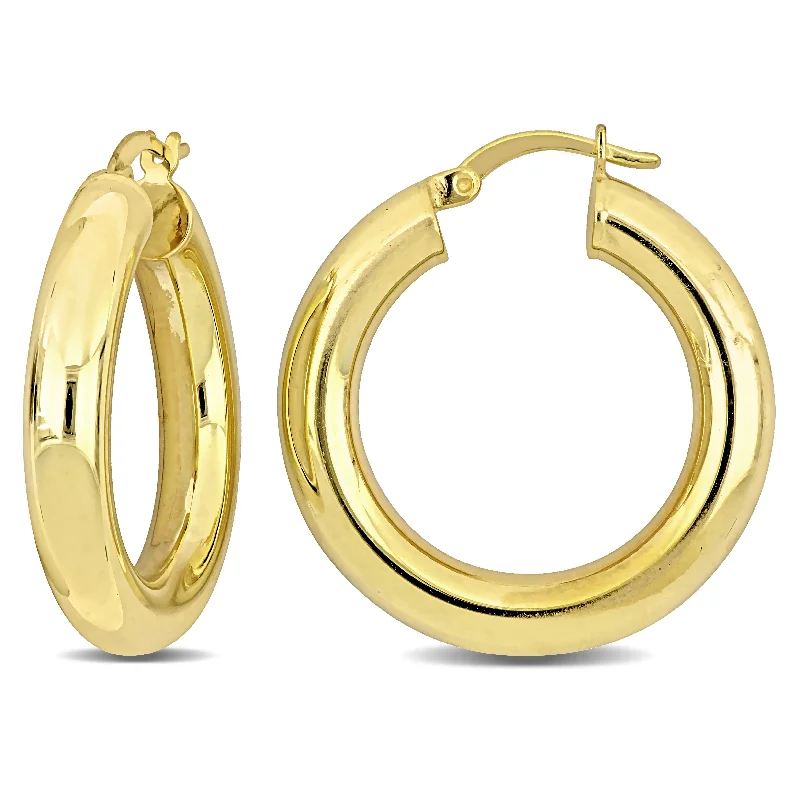 Unmissable Jewelry Sale – Shop Before It's Too Late Mimi & Max 30x5mm Hoop Earrings in Yellow Silver