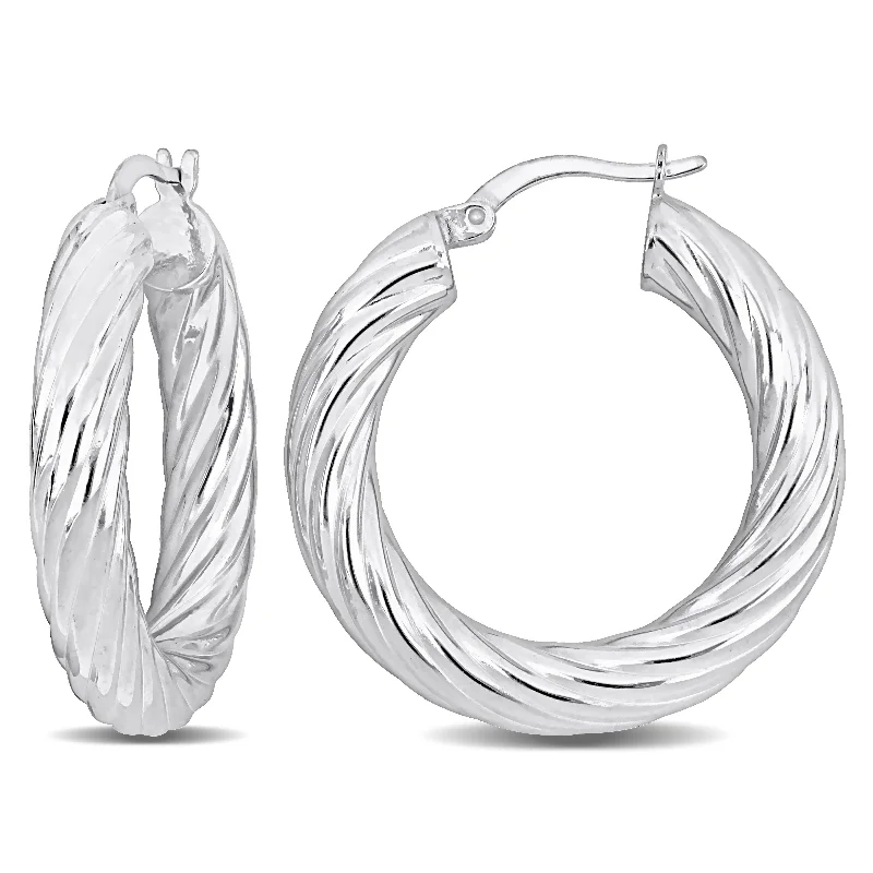 Once-A-Year Jewelry Deals – Shop Before They’Re Gone Mimi & Max 30x5mm Round Twist Hoop Earrings in Sterling Silver Once-A-Year Jewelry Deals – Shop Before They’Re Gone Mimi & Max 30x5mm Round Twist Hoop Earrings in Sterling Silver