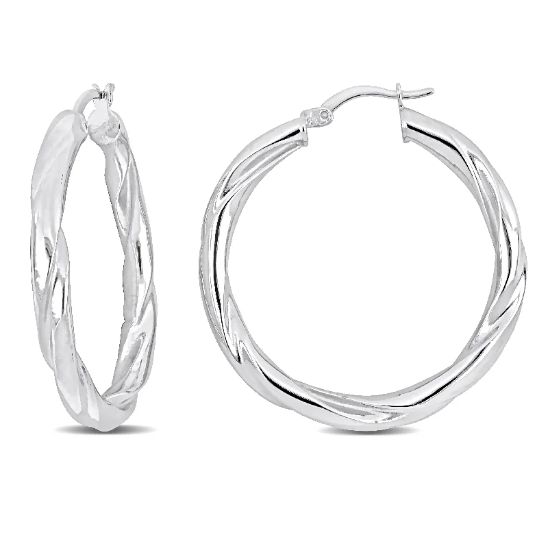 Flash Jewelry Sale – Get Stunning Pieces At Low Prices Mimi & Max 37x4.5mm Twist Hoop Earrings in Sterling Silver Flash Jewelry Sale – Get Stunning Pieces At Low Prices Mimi & Max 37x4.5mm Twist Hoop Earrings in Sterling Silver