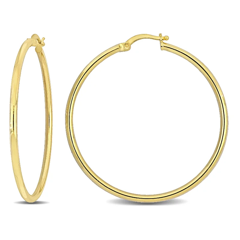 Discounted Jewelry For A Glamorous Look Mimi & Max 43x2mm Hoop Earrings in Yellow Plated Silver Discounted Jewelry For A Glamorous Look Mimi & Max 43x2mm Hoop Earrings in Yellow Plated Silver