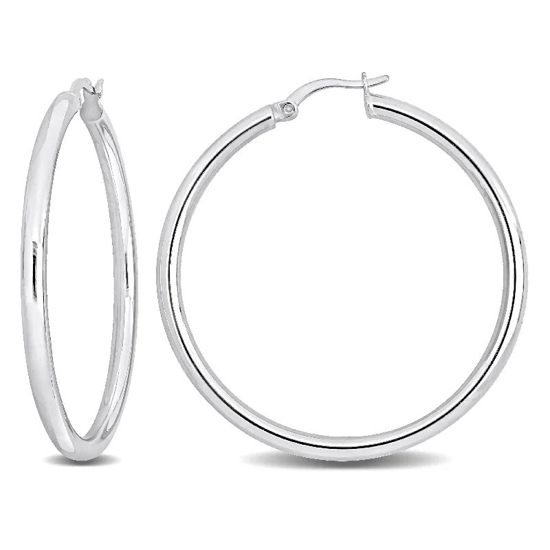 Flash Deals On Fine Jewelry – Shop Before It's Gone Mimi & Max 45x3mm Hoop Earrings in Sterling Silver Flash Deals On Fine Jewelry – Shop Before It's Gone Mimi & Max 45x3mm Hoop Earrings in Sterling Silver
