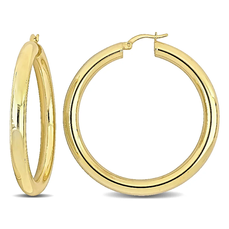Elegant Jewelry Styles At Budget-Friendly Prices Mimi & Max 50x5mm Hoop Earrings in Yellow Plated Silver Elegant Jewelry Styles At Budget-Friendly Prices Mimi & Max 50x5mm Hoop Earrings in Yellow Plated Silver