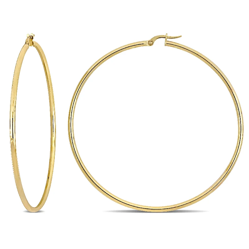 Luxury Jewelry Without The Luxury Price Tag Mimi & Max 65mm Polished Hoop Earrings in 10k Yellow Gold