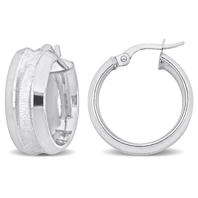 Big Discounts On Elegant Jewelry Collections Mimi & Max 7.7mm Wide Hoop Earrings in 10k White Gold Big Discounts On Elegant Jewelry Collections Mimi & Max 7.7mm Wide Hoop Earrings in 10k White Gold