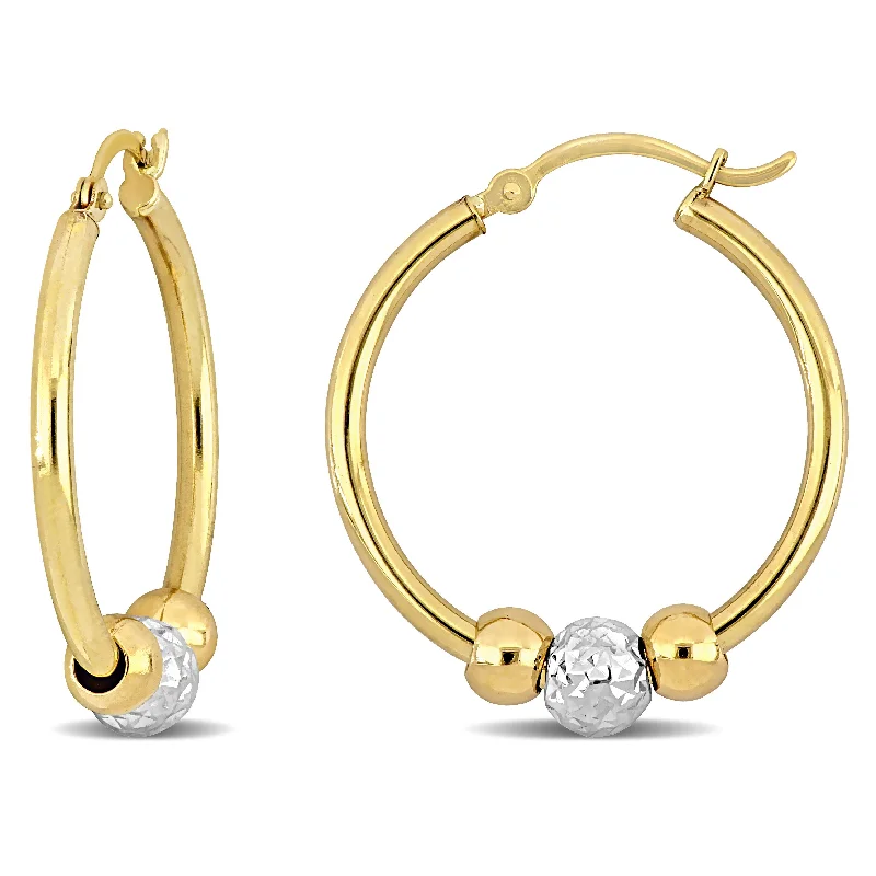 Celebrate With Sparkle – Jewelry Sale Now Live Mimi & Max Cubic Zirconia Beaded Hoop Earrings in 14k Yellow Gold Celebrate With Sparkle – Jewelry Sale Now Live Mimi & Max Cubic Zirconia Beaded Hoop Earrings in 14k Yellow Gold