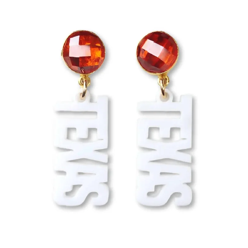 Stunning Jewelry Pieces At The Lowest Prices Ever Mini Texas Proud With Mandarin Garnet Gemstones In White Acrylic