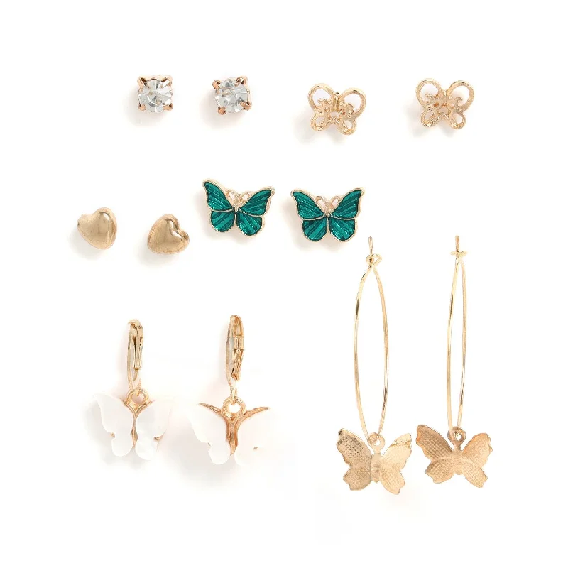 Limited-Time Offer On Premium Jewelry Collections Pack Of 6 Butterfly Shaped Earrings Limited-Time Offer On Premium Jewelry Collections Pack Of 6 Butterfly Shaped Earrings