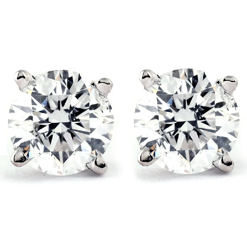 Discounted Luxury Jewelry – Shine Without The Splurge Platinum 1/2ct Diamond Studs