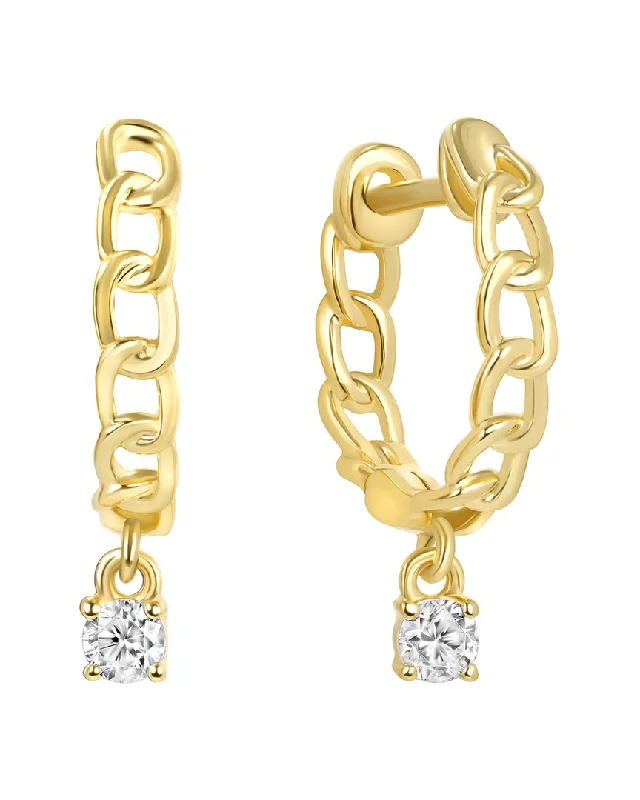 Shop High-Quality Jewelry At Jaw-Dropping Discounts Ron Hami 14K 0.12 ct. tw. Diamond Huggie Earrings