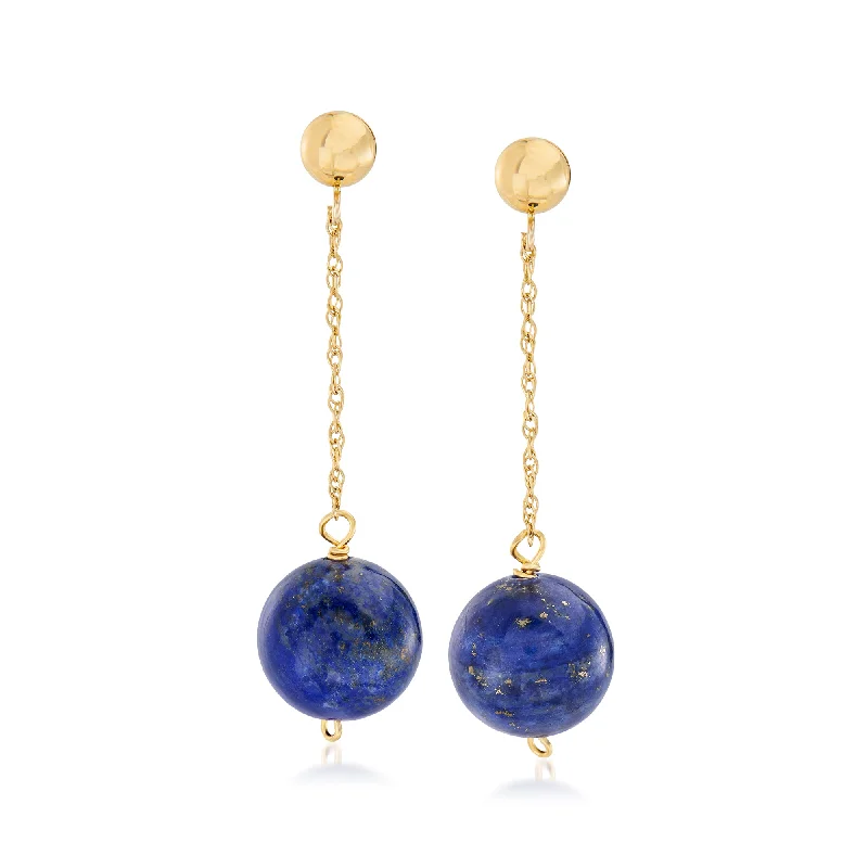 Must-Have Jewelry Pieces At Reduced Prices Ross-Simons 10mm Lapis Bead Drop Earrings in 14kt Yellow Gold Must-Have Jewelry Pieces At Reduced Prices Ross-Simons 10mm Lapis Bead Drop Earrings in 14kt Yellow Gold