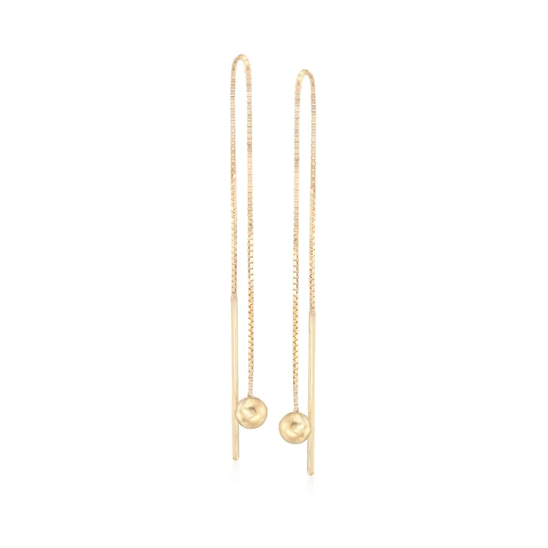 Jewelry Clearance Event – Stock Up Before It's Over Ross-Simons 14kt Yellow Gold Ball Drop Threader Earrings Jewelry Clearance Event – Stock Up Before It's Over Ross-Simons 14kt Yellow Gold Ball Drop Threader Earrings