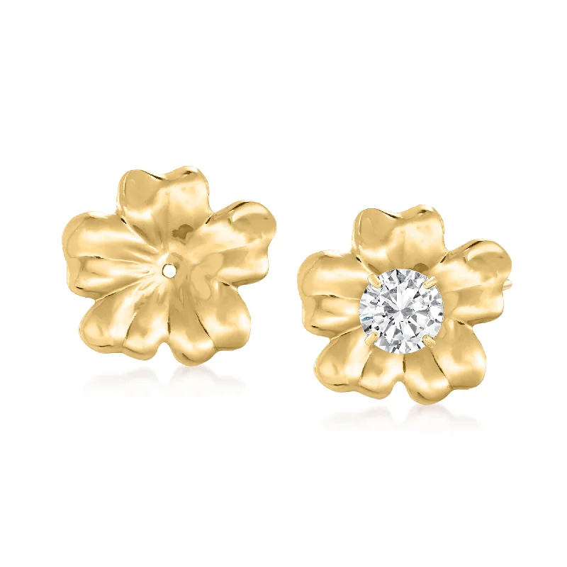 Must-Have Jewelry Pieces At Reduced Prices Ross-Simons 14kt Yellow Gold Flower Petal Earring Jackets