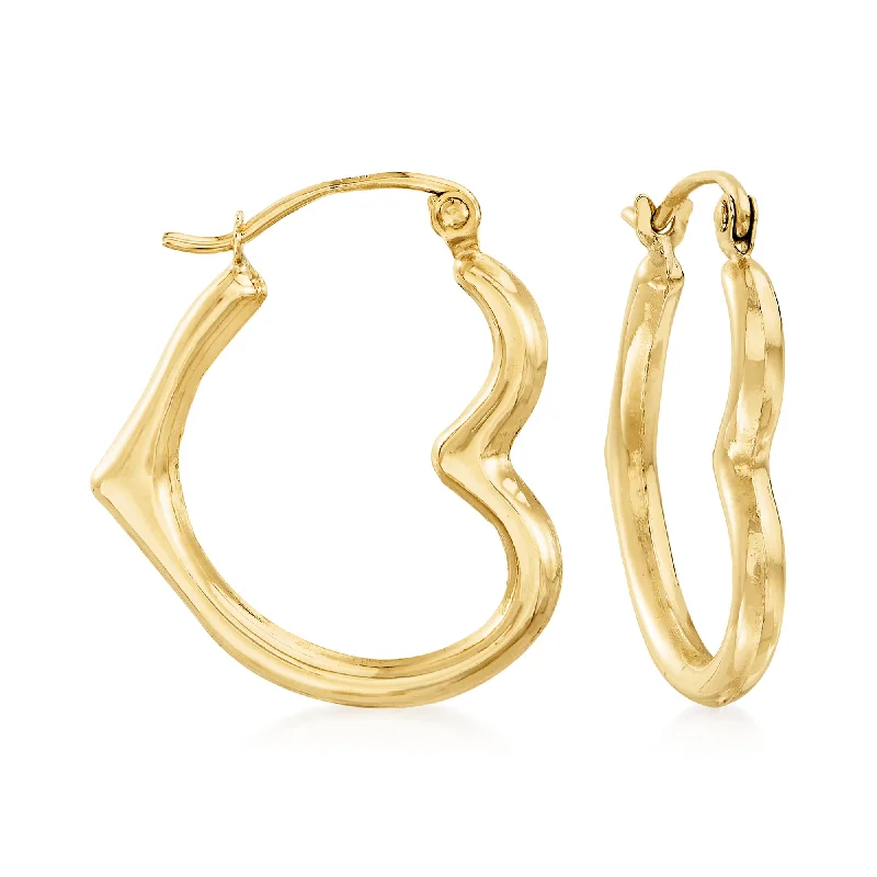 Timeless Elegance, Temporary Discounts – Act Fast Ross-Simons 14kt Yellow Gold Heart Outline Hoop Earrings Timeless Elegance, Temporary Discounts – Act Fast Ross-Simons 14kt Yellow Gold Heart Outline Hoop Earrings