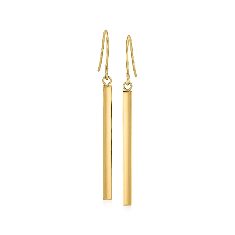 Exclusive Jewelry Markdowns – Limited-Time Offer Ross-Simons 14kt Yellow Gold Linear Drop Earrings